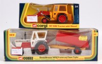 Lot 1606 - Corgi Toys, 34 David Brown 1412 tractor and...