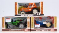 Lot 1202 - Britains farm tractor group to include; 9528...