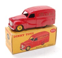 Lot 2000 - Dinky Toys, 471 Austin van 'Nestles', dark red...