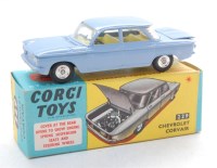 Lot 1642 - Corgi Toys, 229 Chevrolet Corsair, pale blue...