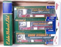 Lot 2545 - 4x 1/50 scale Corgi Eddie Stobart diecasts,...