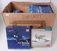 Lot 2587 - 9 mixed scale Hobbymaster diecast aircraft...