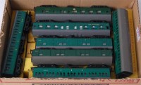 Lot 1077 - Boxed Triang TT SR green coaches brake 2nd,...