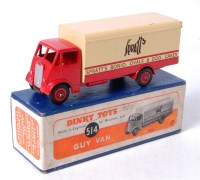 Lot 1933 - Dinky Toys, 514 Guy van 'Spratts', red and...