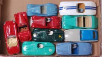 Lot 1967 - 10 repainted Dinky Toys, sports car and saloon...