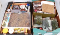 Lot 716 - 2 trays containing quantity of scenic items by...