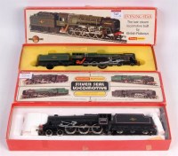 Lot 743 - A Hornby R859 BR lined black class 5 engine...
