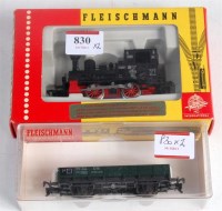 Lot 830 - A Fleischmann H0 4000 0-4-0 tank engine DB...