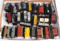 Lot 856 - 27 plastic 4 wheel wagons various makers, most...