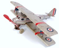 Lot 3159 - Mettoy, 1930s issue RAF bi-plane comprising of...