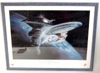 Lot 3180 - A Star Trek related signed framed and glazed...