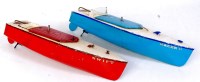 Lot 3207 - A Hornby tinplate and clockwork speedboat...
