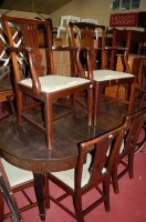 Lot 1181 - A 19th century mahogany D-end extending dining...
