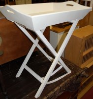 Lot 1219 - A contemporary white painted butler's tray,...
