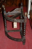 Lot 1224 - An early 20th century relief carved oak...