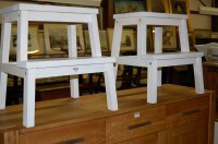 Lot 1236 - A pair of contemporary limed pine library steps
