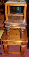 Lot 1239 - A modern pine single drawer square low...