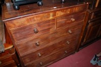 Lot 1245 - A mid 19th century mahogany and flame mahogany...