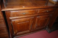 Lot 1248 - A provincial French joined oak two-door side...