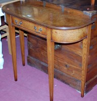 Lot 1268 - A contemporary burr oak and oak crossbanded...