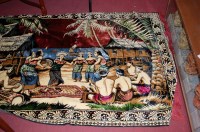 Lot 1269 - An Indonesian woven silk pictorial wall...