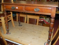 Lot 1270 - An Edwardian walnut and gilt tooled tan...
