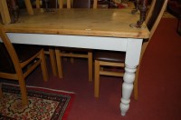 Lot 1272 - A Victorian style pine and part white painted...