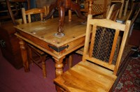 Lot 1276 - A contemporary Eastern hardwood and metal...
