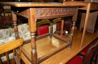 Lot 1279 - An 18th century joined oak single drawer side...