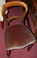 Lot 1285 - A set of four mid Victorian mahogany balloon...