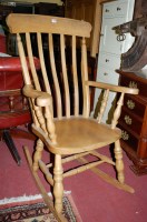 Lot 1289 - A contemporary beech slatback farmhouse...