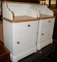 Lot 1308 - A pair of Laura Ashley oak and painted round...