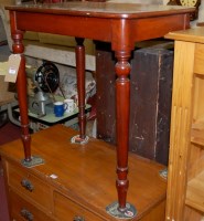 Lot 1317 - A Victorian mahogany round cornered single...