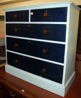 Lot 1340 - A Victorian and later painted pine chest of...