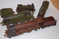 Lot 1579 - Four various playworn and heavily used 0 gauge...