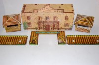 Lot 1580 - A Marx toys tinplate Davy Crockett fort and...
