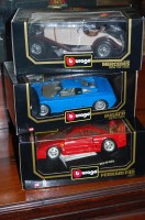 Lot 1600 - Seven various boxed Burago and Antson 1/24 and...