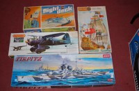 Lot 1627 - Four various Airfix and other plastic kits and...
