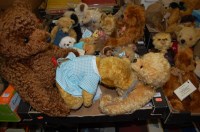 Lot 1676 - One box qty mohair & plush collectable bears...