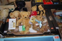 Lot 1679 - One box qty mohair & plush collectable bears...