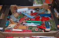 Lot 1681 - One tray qty tinplate and diecast vehicles and...