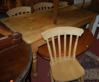 Lot 1371 - A modern pine round cornered farmhouse style...