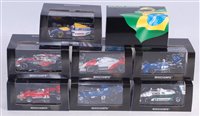 Lot 2649 - A Minichamps 1/43 scale Ayrton Senna and World...