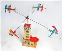 Lot 3223 - A West German 1950s tinplate control tower...