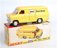 Lot 1998 - A Dinky Toys No.407 Ford Hertz transit van,...
