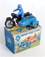 Lot 2667 - A Zebra Toys RAC motorcycle and side-car...