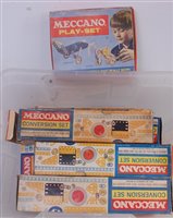 Lot 3253 - Eight various boxed Meccano conversion sets...