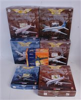 Lot 2594 - Seven boxed Corgi Aviation Archive mixed scale...