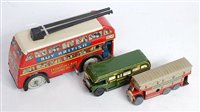 Lot 3341 - Wells Brimtoy tinplate transport bus with...