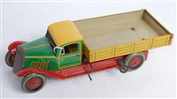 Lot 3343 - A 1930s Wells Brimtoy clockwork truck with...